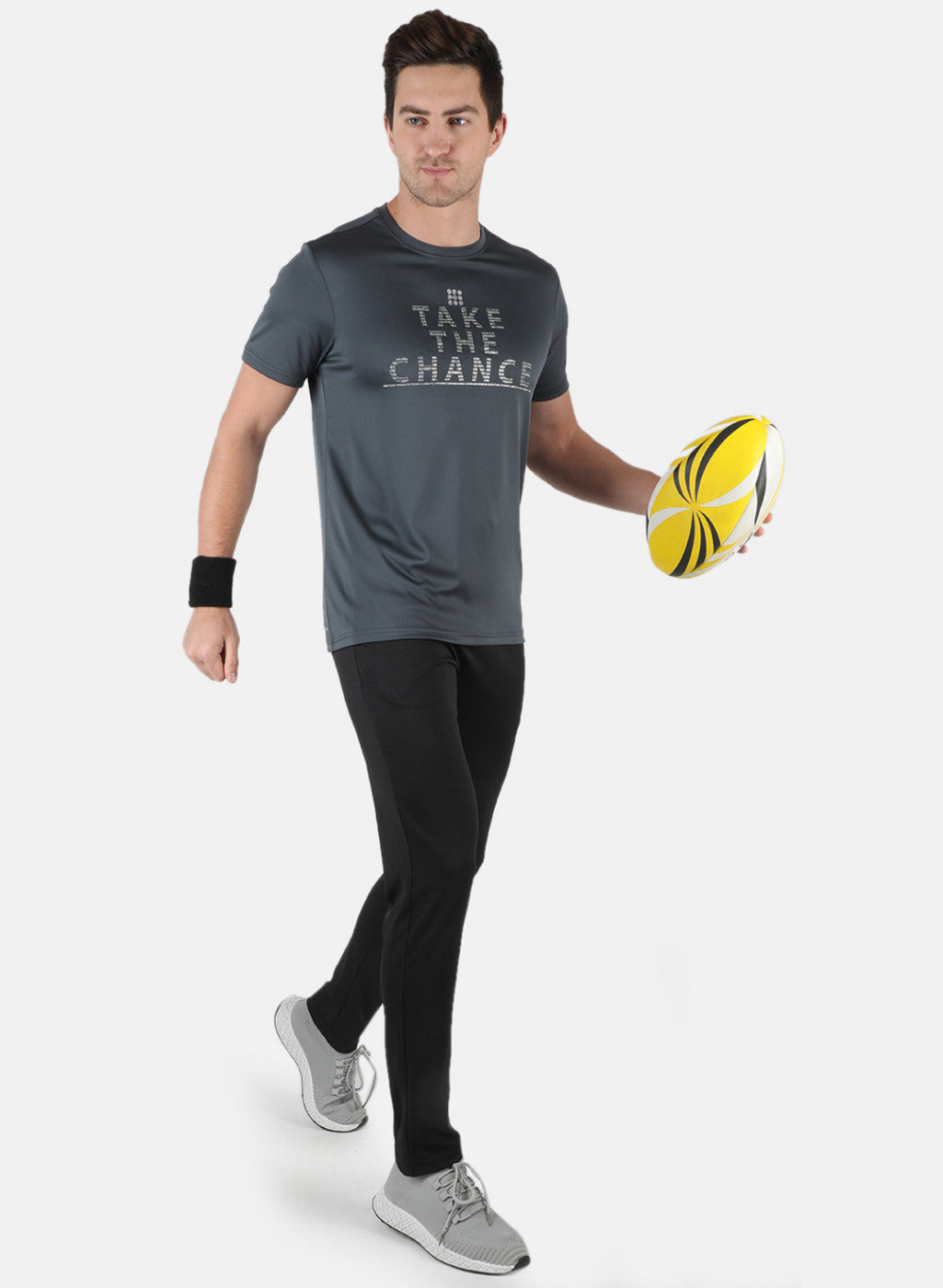 Rock.it Men Grey Printed Round Neck T-Shirt