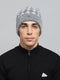 Men Grey Self Design Cap
