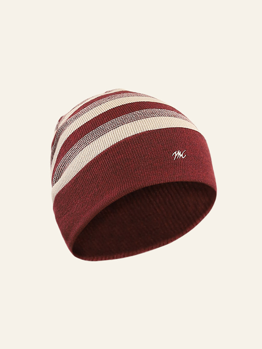 Men Maroon Self Design Cap