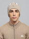 Men Beige Self Design Cap