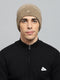 Men Brown Self Design Cap