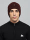 Men Maroon Self Design Cap