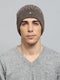 Men Grey Self Design Cap