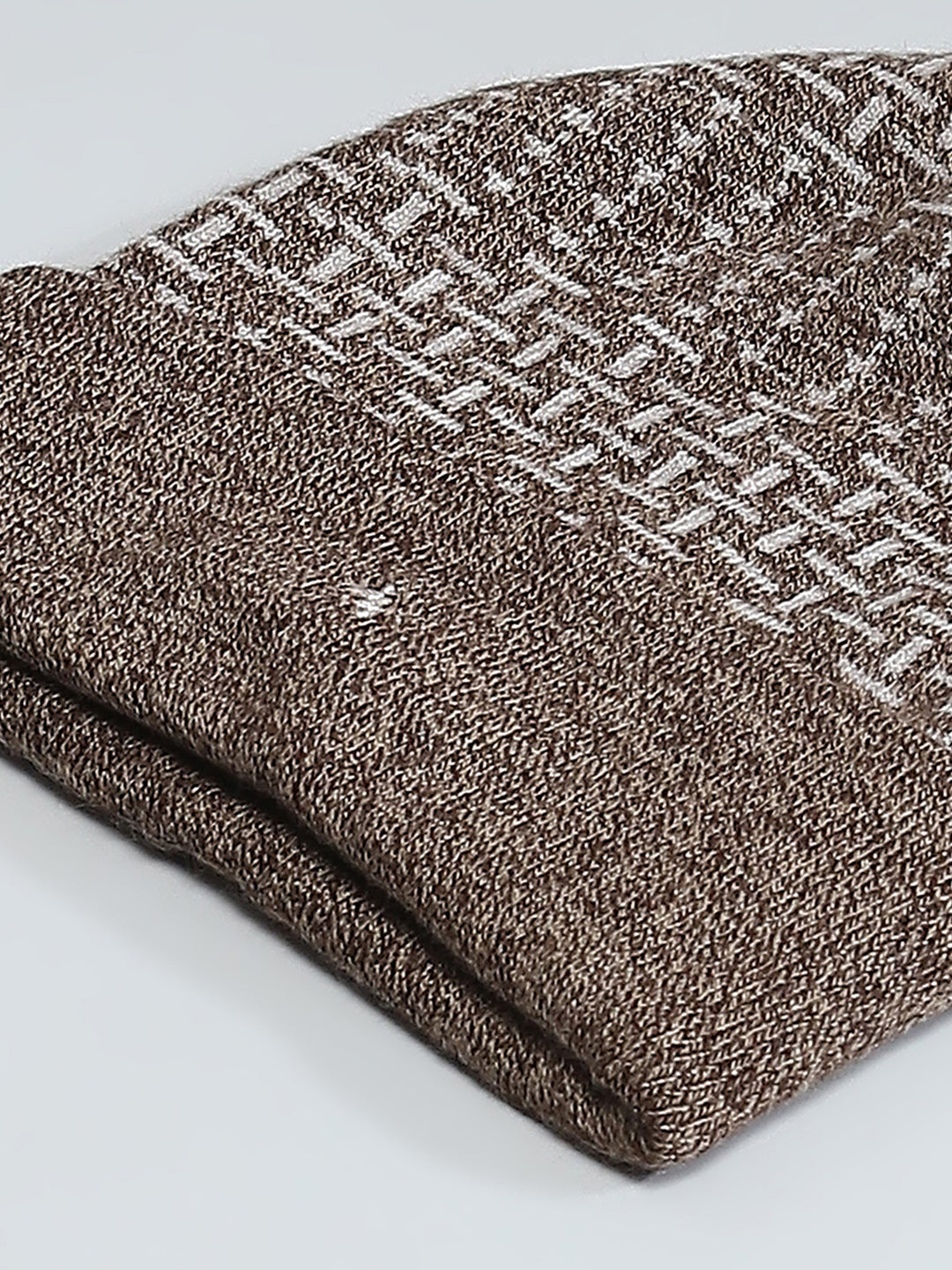 Men Grey Self Design Cap