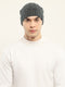 Men Grey Self Design Cap