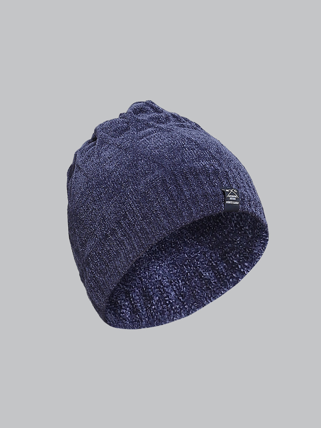 Men Navy Blue Solid Cap