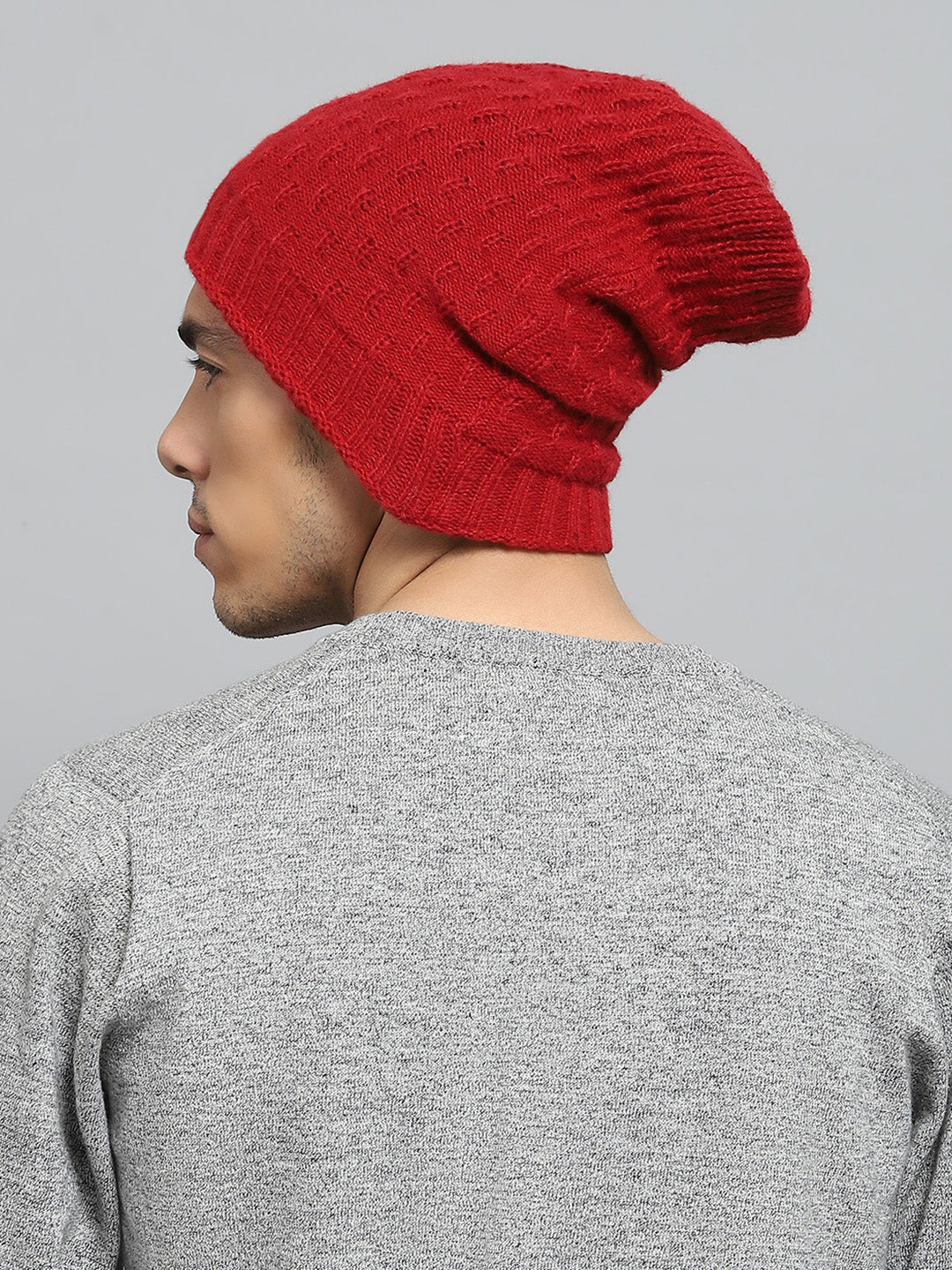 Men Maroon Solid Cap