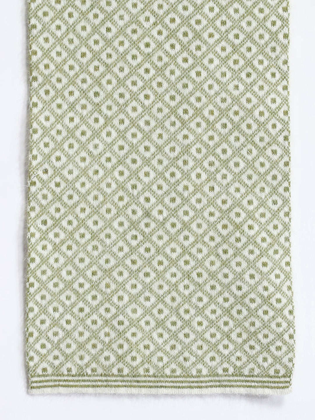 Men Green Self Design Muffler