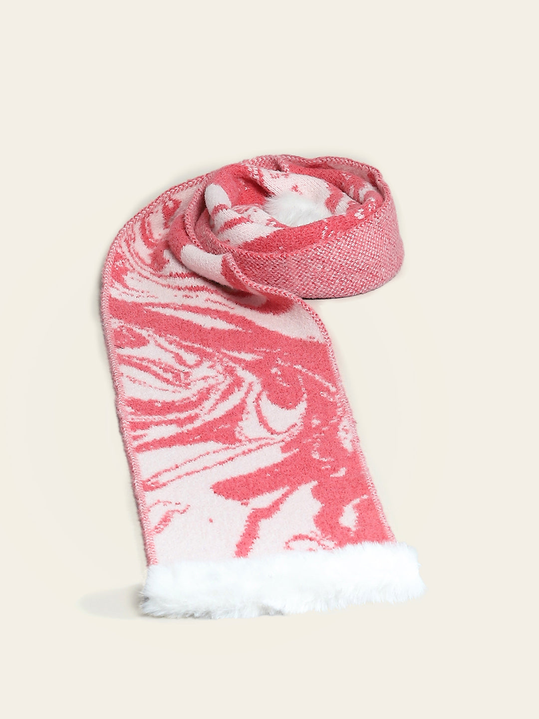 Women Pink Self Design Muffler