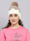 Women Brown Self Design Cap