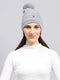 Women Grey Self Design Cap