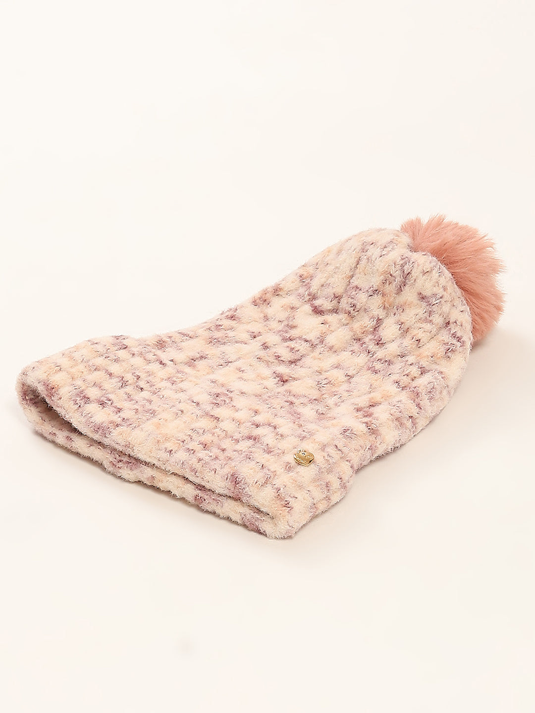Women Pink Self Design Cap
