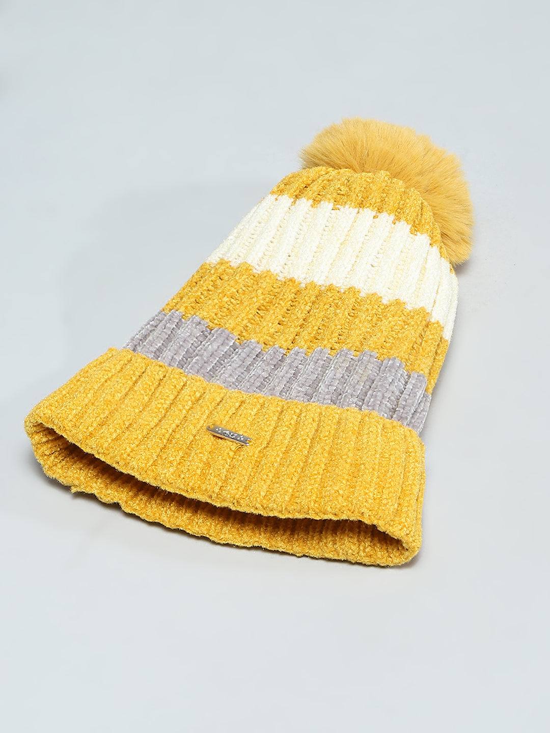Kids Yellow Self Design Cap