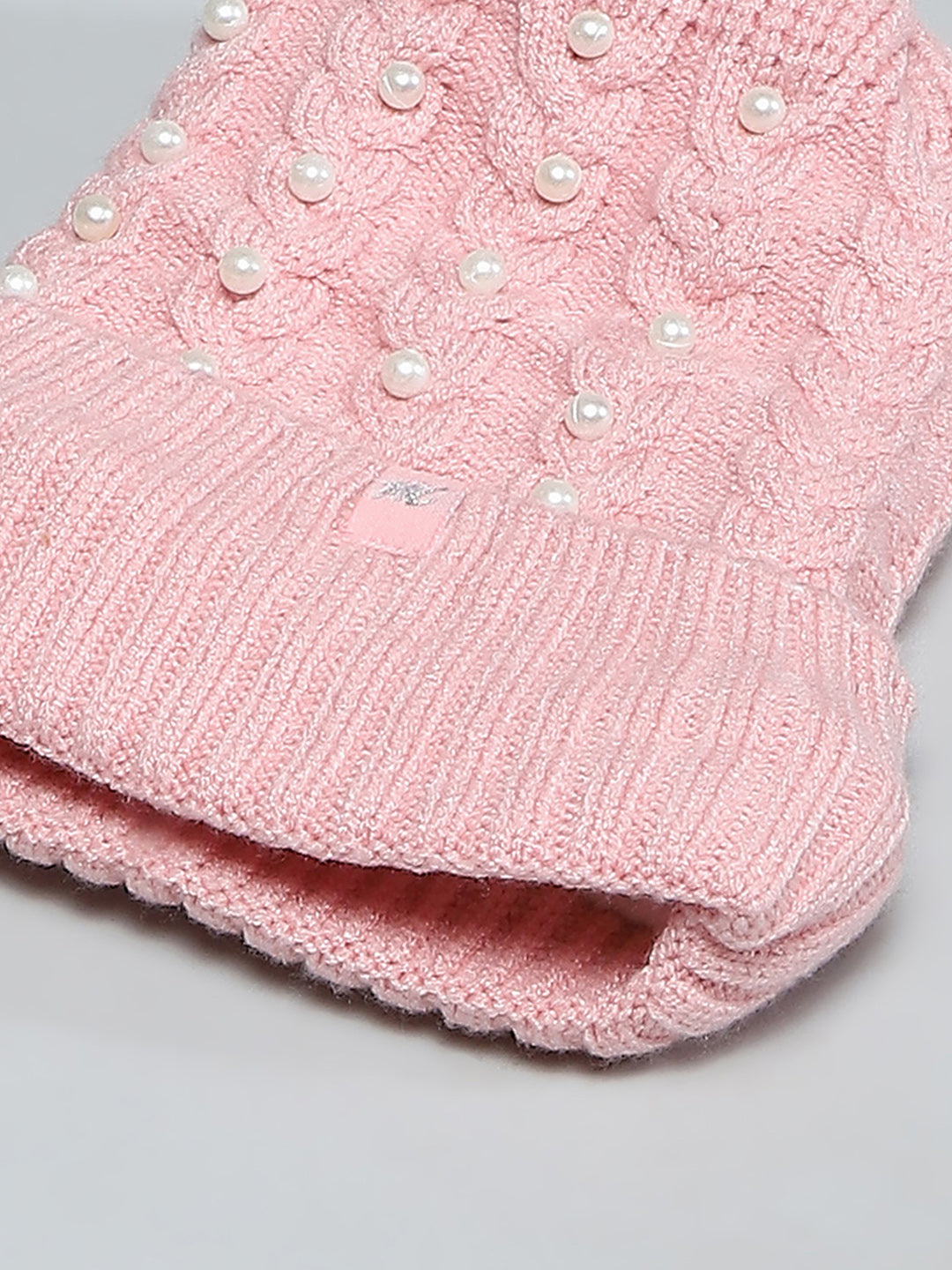 Kids Pink Self Design Cap