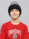 Kids Black Self Design Cap