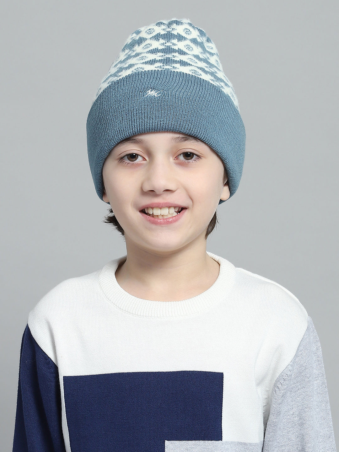 Kids Blue Self Design Cap