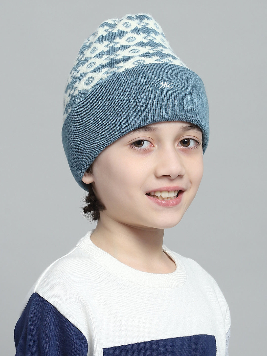 Kids Blue Self Design Cap