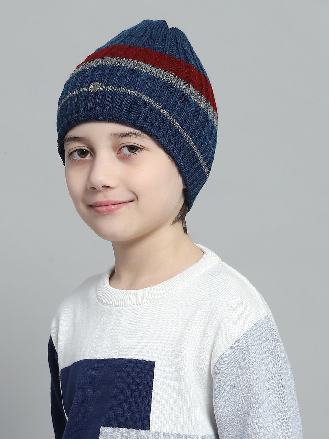 Kids Blue Self Design Cap