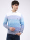 Men Blue Solid Round Neck Full Sleeve Pullover