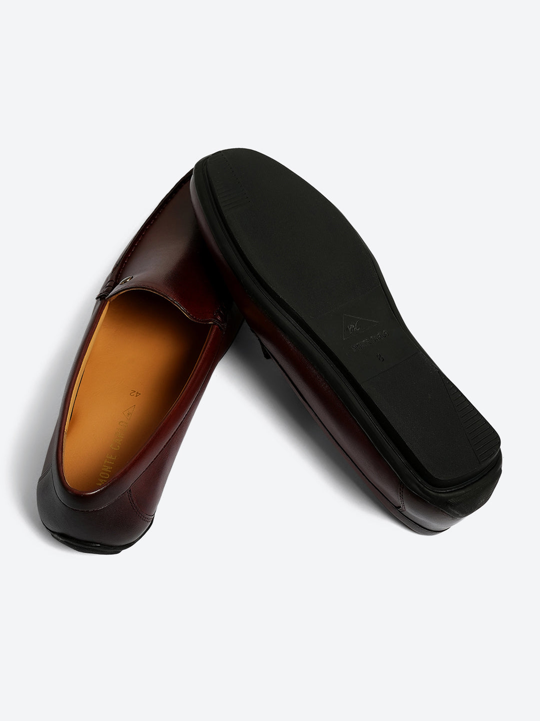 Men Cherry Slip on Genuine Leather Loafers