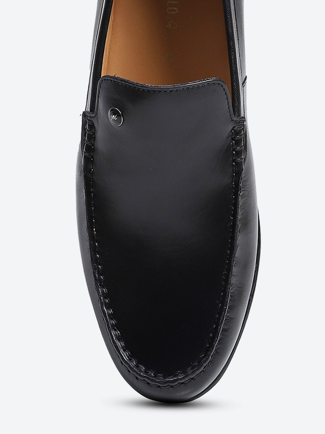 Men Black Slip on Genuine Leather Loafers