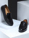 Men Black Slip on Genuine Leather Loafers