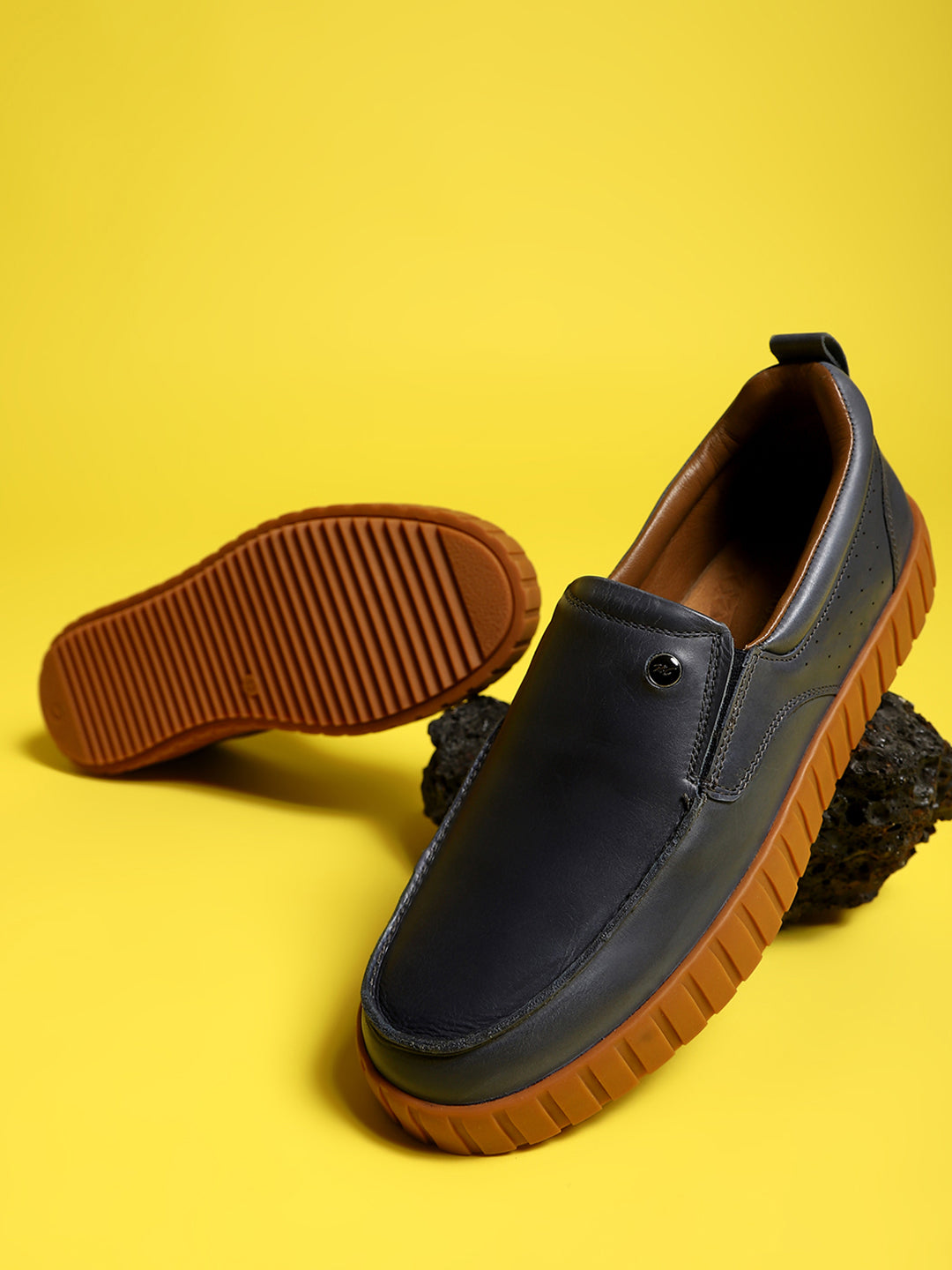 Monte Carlo Navy Blue Casual Slip-On Loafers/Moccasins for Men