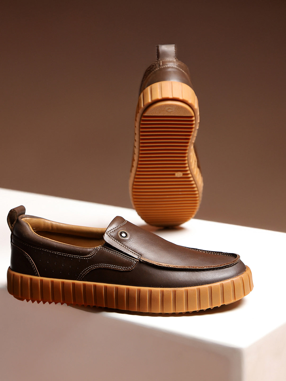 Monte Carlo Brown Casual Slip-On Loafers/Moccasins for Men