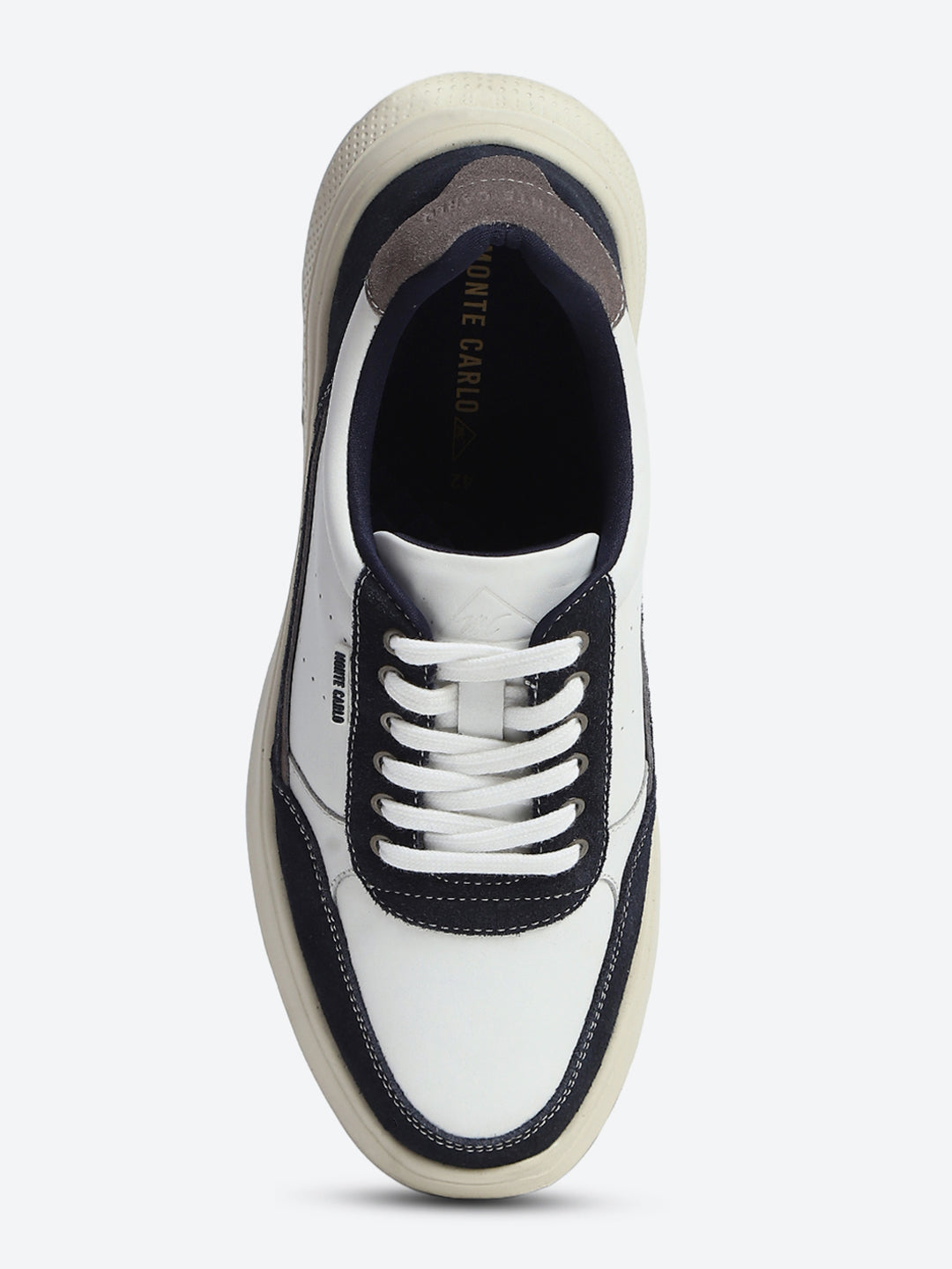 Monte Carlo White & Navy Blue Comfort Casual Sneakers for Men
