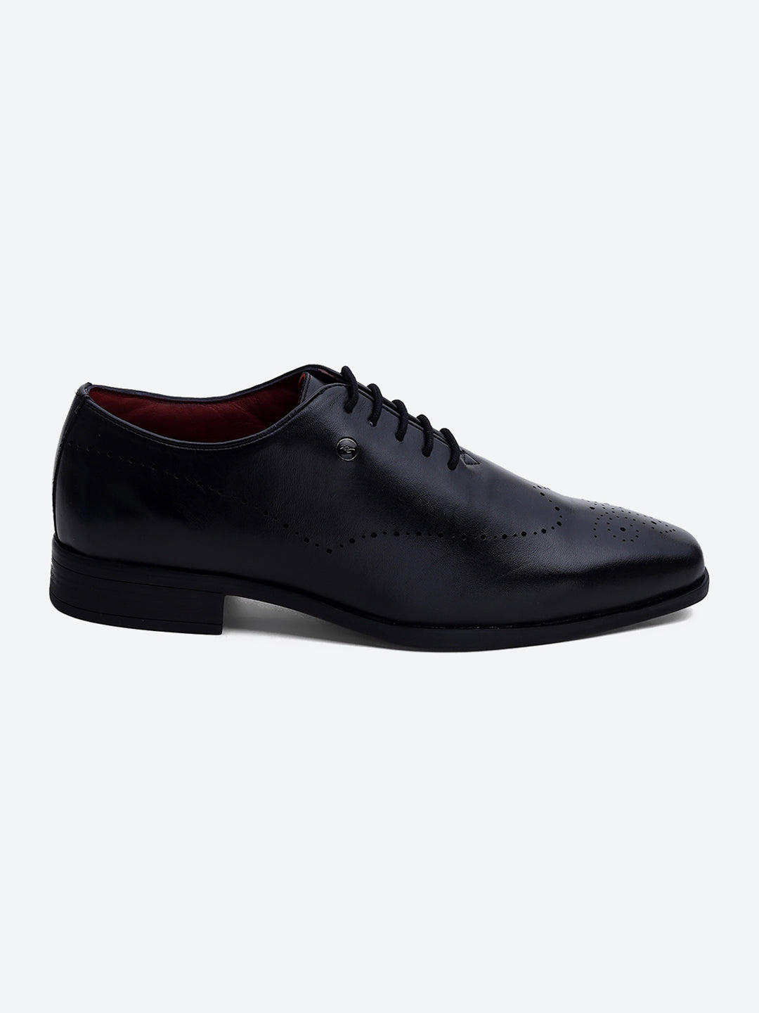 Men Black Lace Up Genuine Leather Formal Oxfords