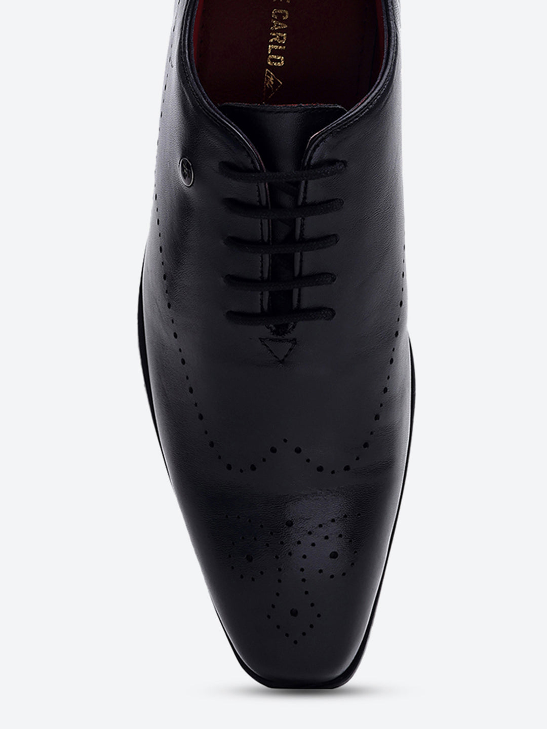 Men Black Lace Up Genuine Leather Formal Oxfords