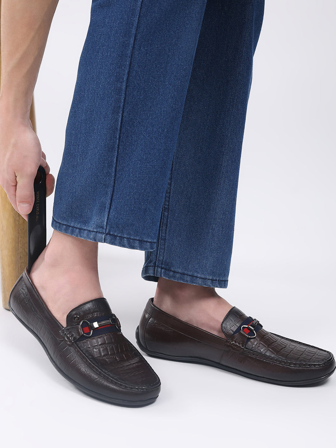 Men Brown Slip on Leather Loafers