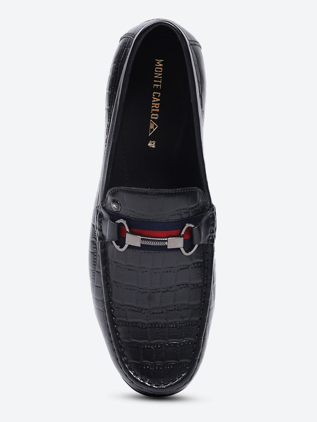 Men Black Slip on Leather Loafers