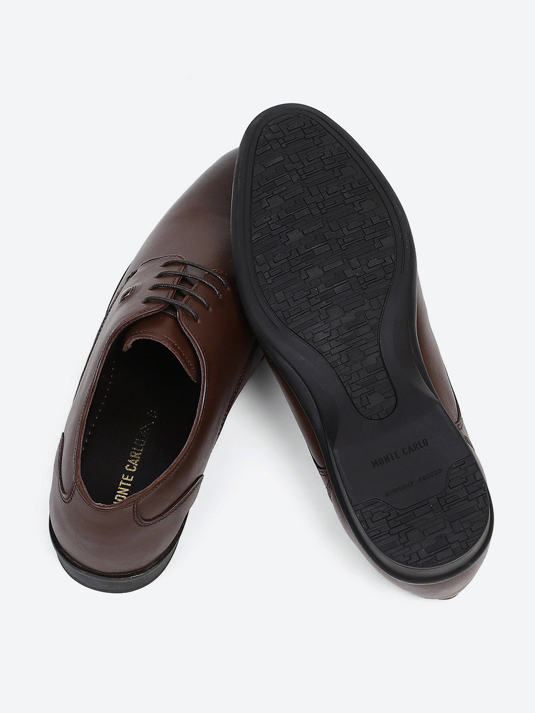 Men Tan Lace Up Genuine Leather Formal Derbys