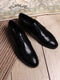 Men Black Genuine Leather Comfortable Lace-Up Formal Derby Shoes