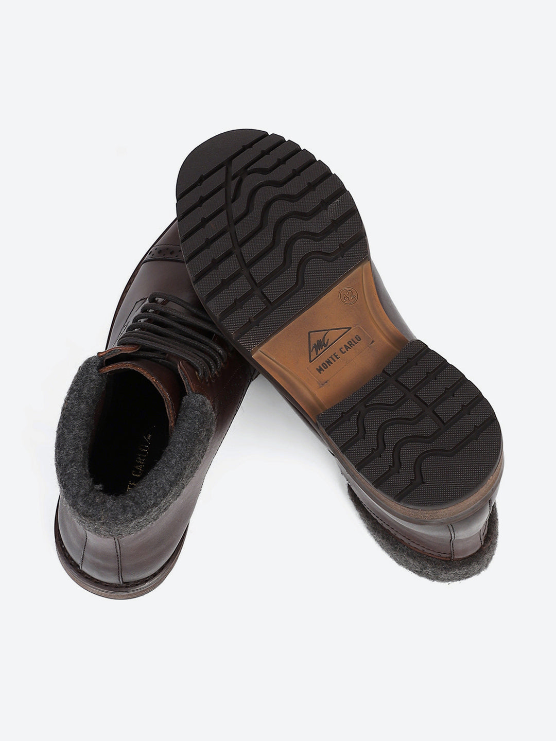 Men Brown Genuine Leather Lace Up Boots