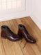 Men Brown Genuine Leather Lace Up Boots