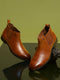 Monte Carlo Men's Tan Leather Chelsea Classic Slip-On Ankle Boots for Formal & Casual Wear