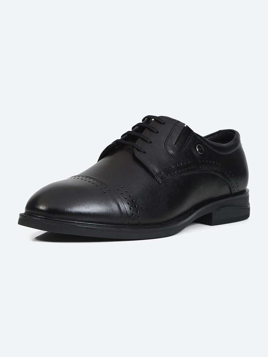 Monte Carlo Formal Derby Black Shoes for Men