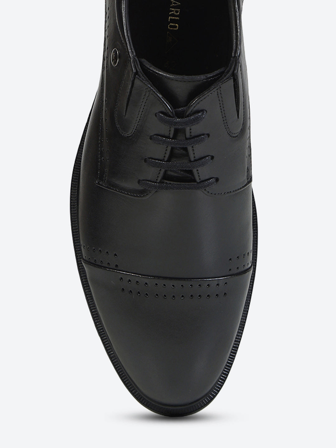 Monte Carlo Formal Derby Black Shoes for Men