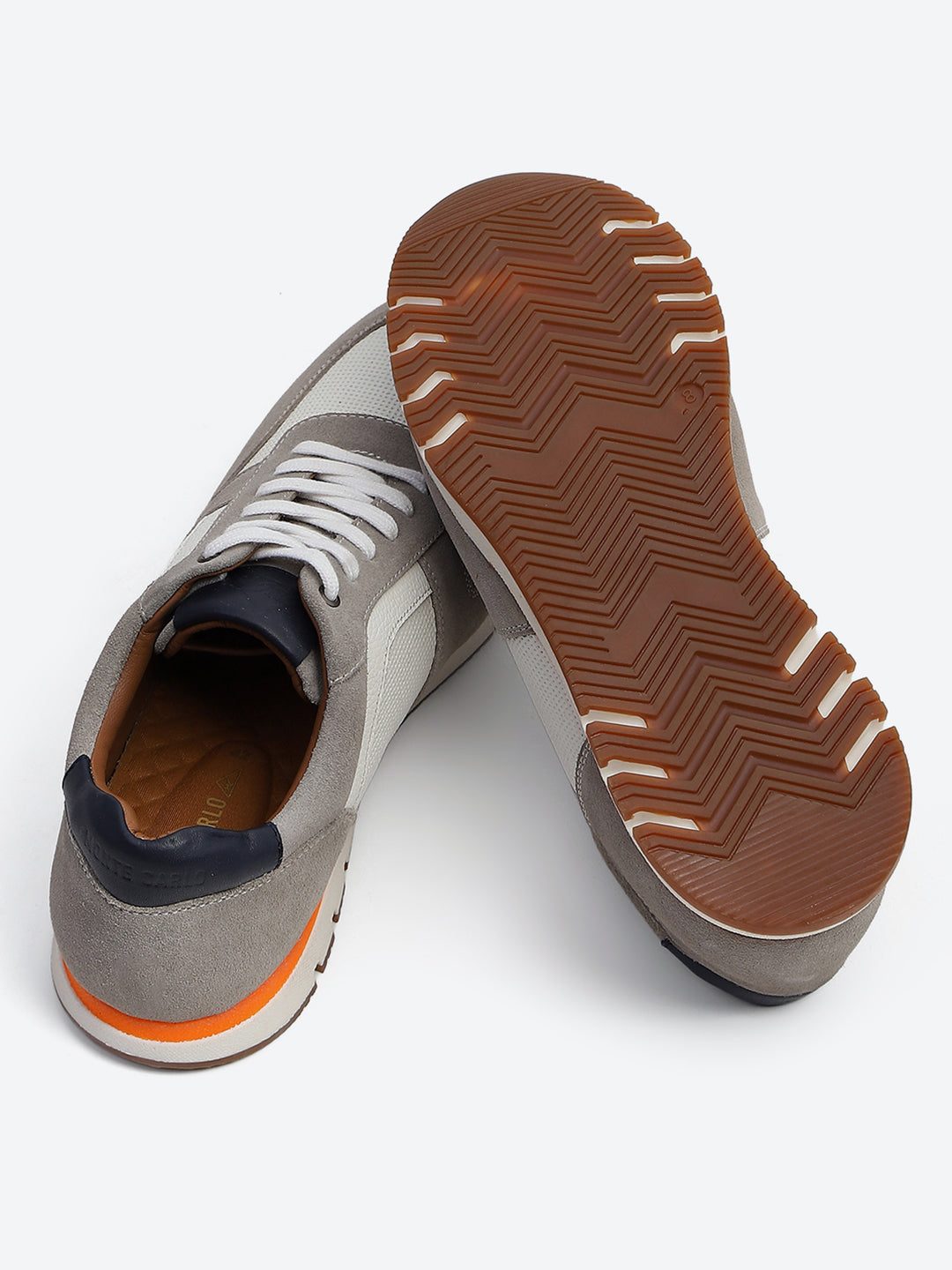 Monte Carlo White Leather Classic Retro Vintage Casual Lifestyle Trainer Lace-Up Sneakers for Men