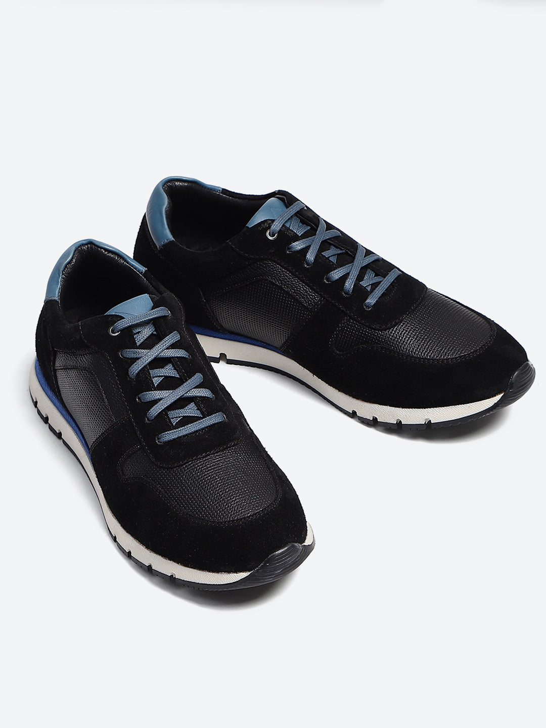 Monte Carlo Black Leather Classic Retro Vintage Casual Lifestyle Trainer Lace-Up Sneakers for Men