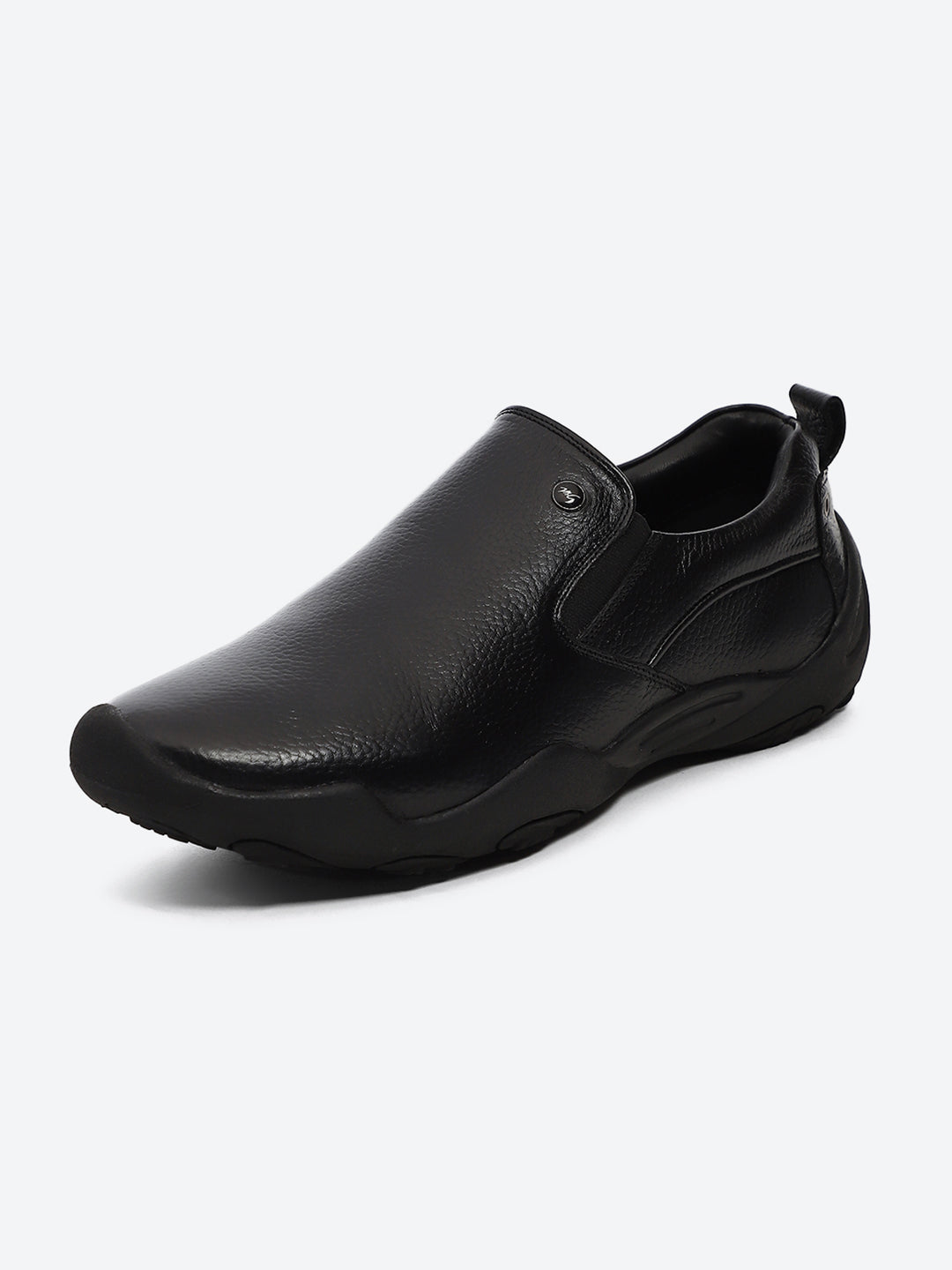 Men Black Slip on Genuine Leather Shoes
