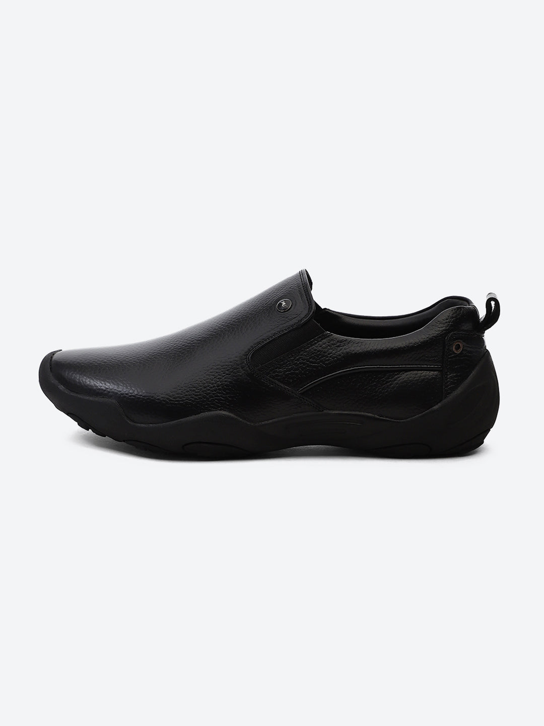 Men Black Slip on Genuine Leather Shoes