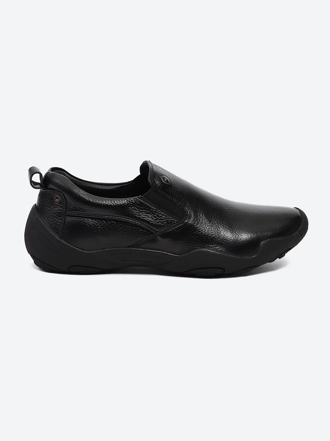 Men Black Slip on Genuine Leather Shoes