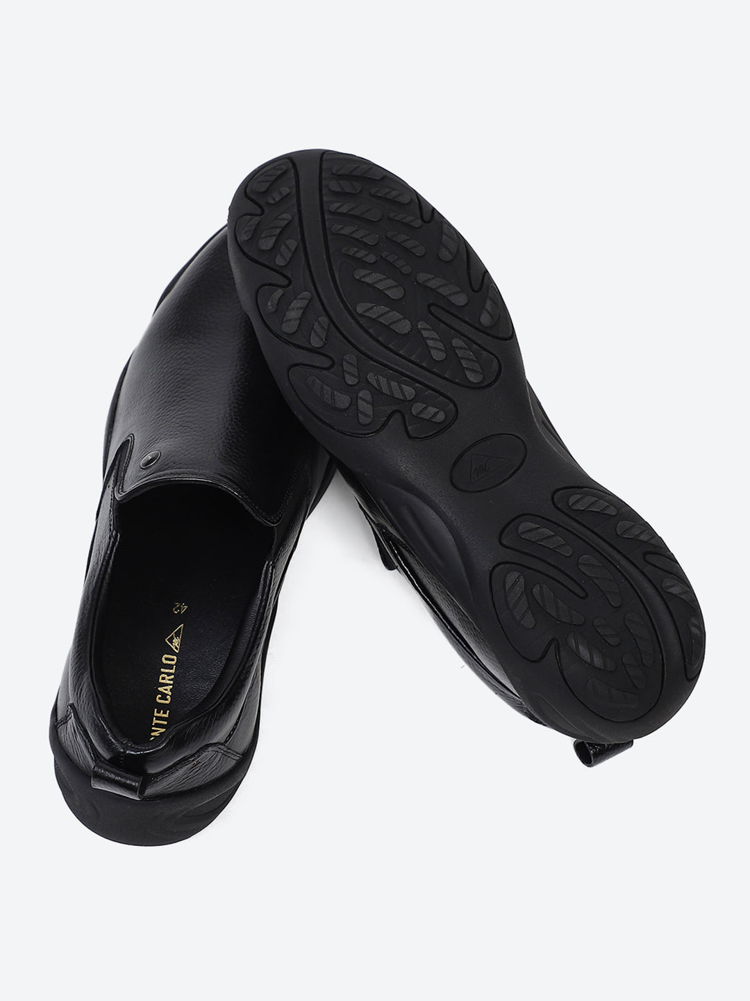 Men Black Slip on Genuine Leather Shoes