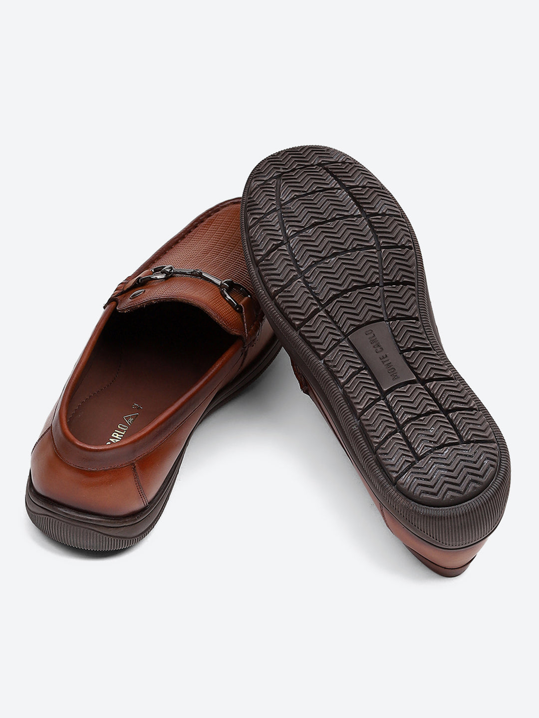 Men Tan Comfortable Slip on Leather Loafers