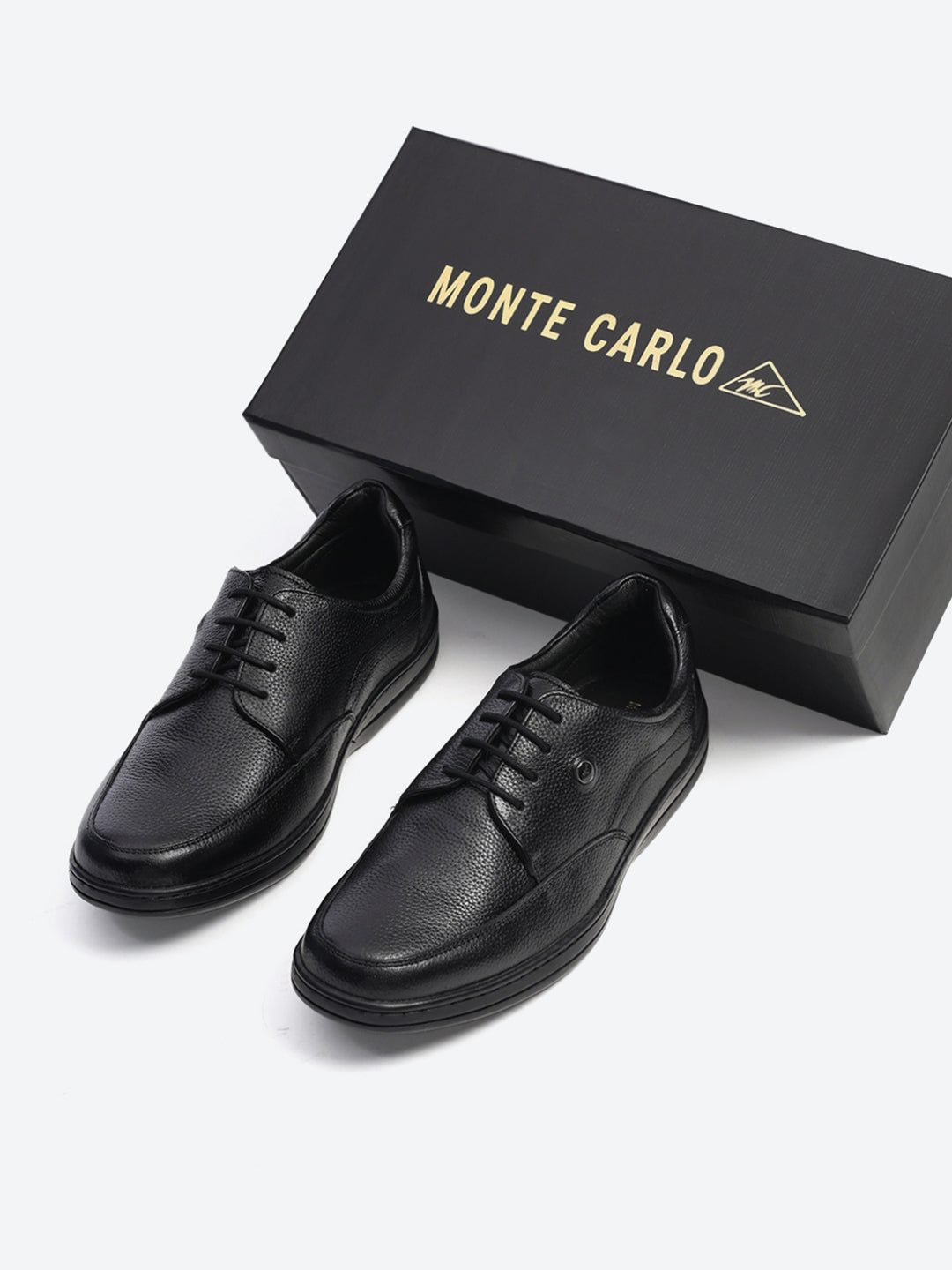 Men Black Lace Up Genuine Leather Formal Shoes