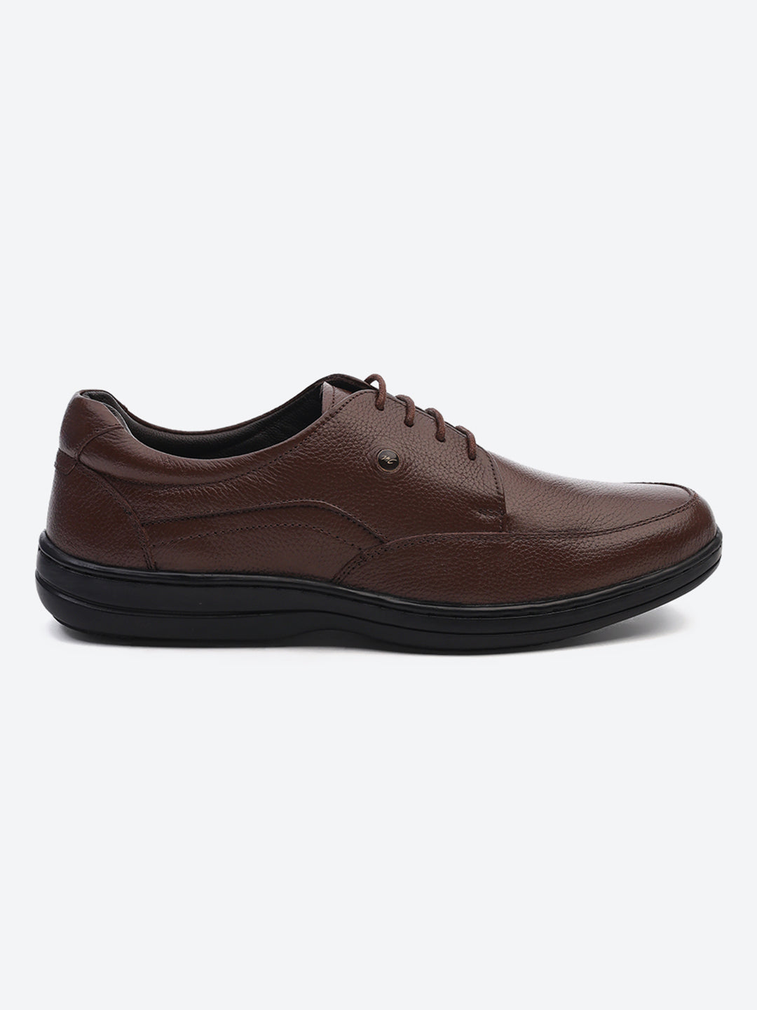 Men Brown Lace Up Genuine Leather Formal Shoes