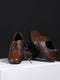 Men Brown Lace Up Genuine Leather Formal Shoes